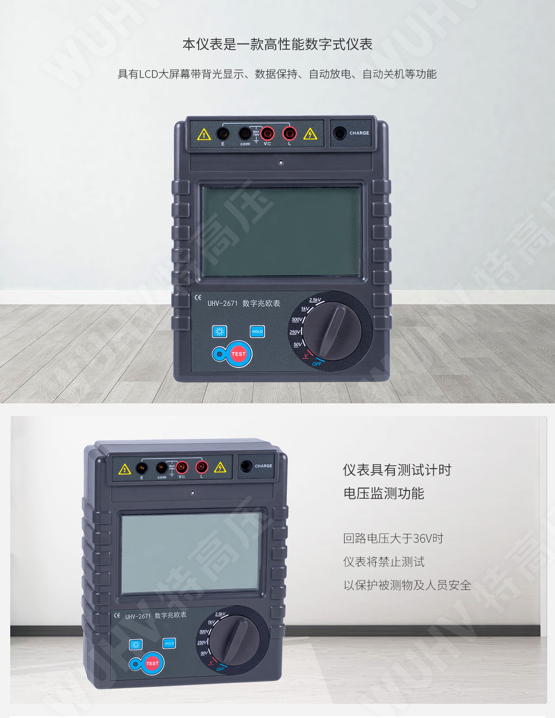 HT2671 數字兆歐表(2500V)(圖2) HT2671 數字兆歐表(2500V)(圖2)