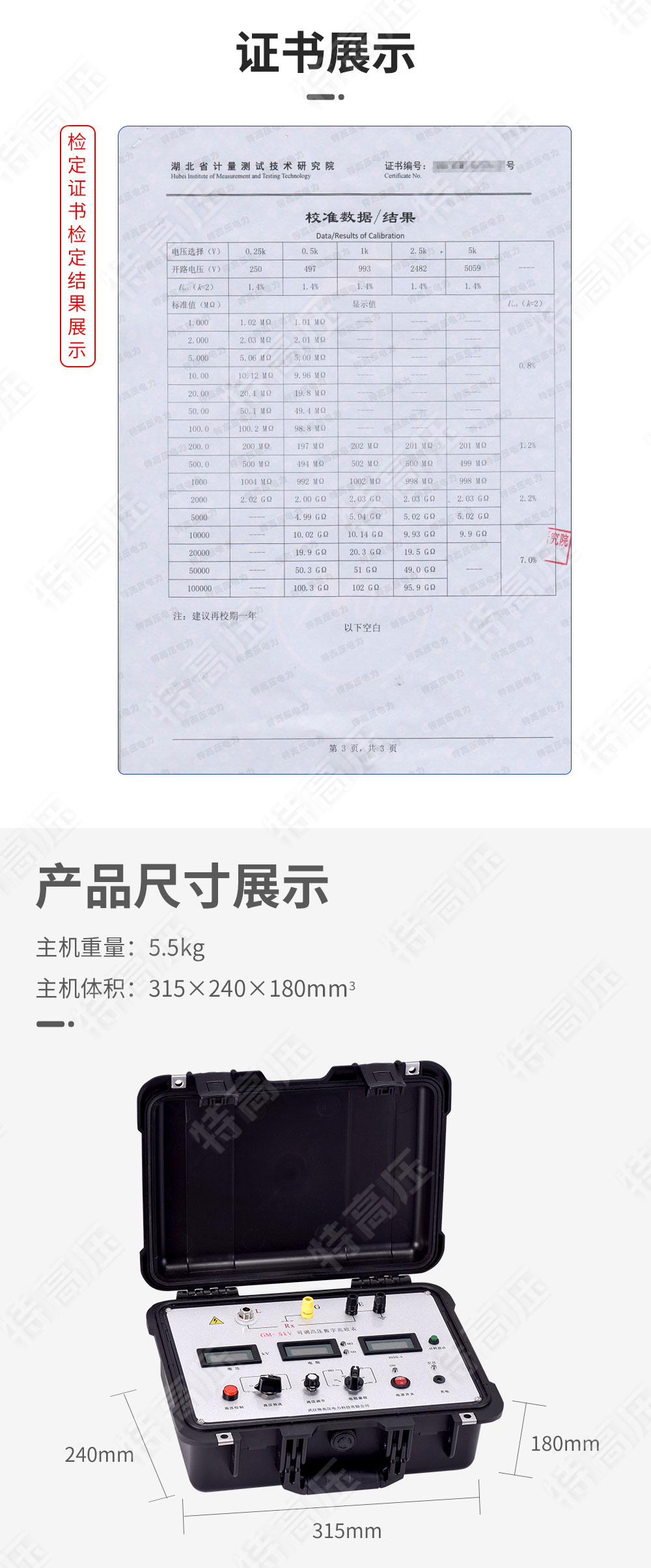 GM-5kV 可調(diào)高壓數(shù)字兆歐表(圖4)